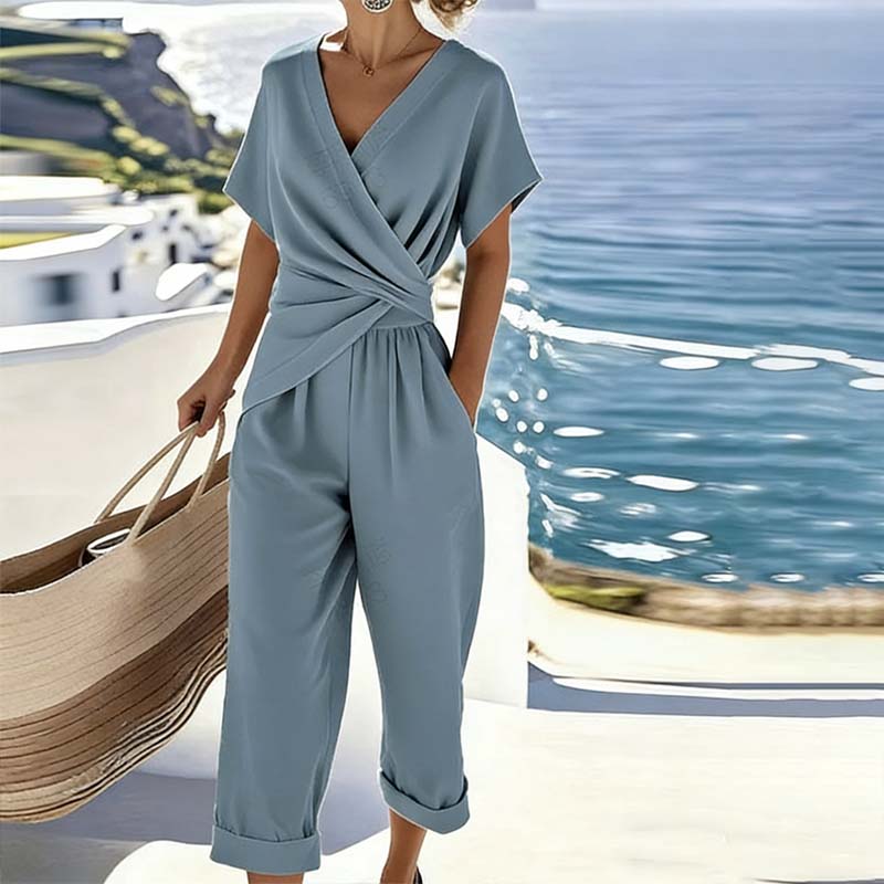 💃 Elegant Solid Color Two-Piece Set - instantly creates a feminine silhouette!