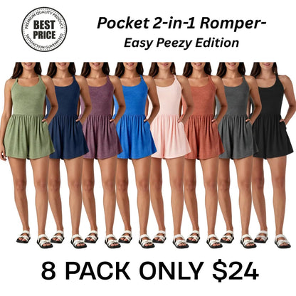 🎉Women's Pocket 2-in-1 Romper✨