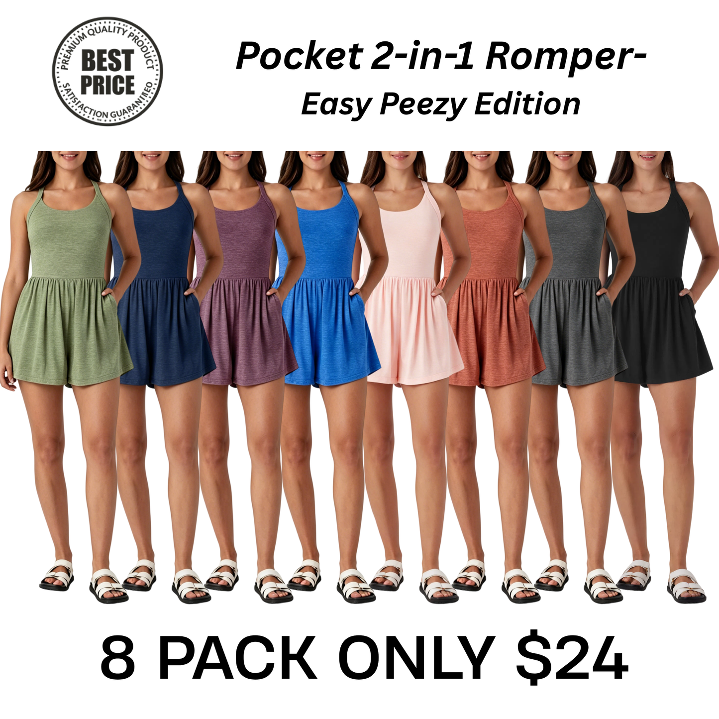 🎉Women's Pocket 2-in-1 Romper✨