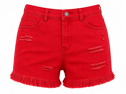 Women's Casual Mid Rise Denim Shorts