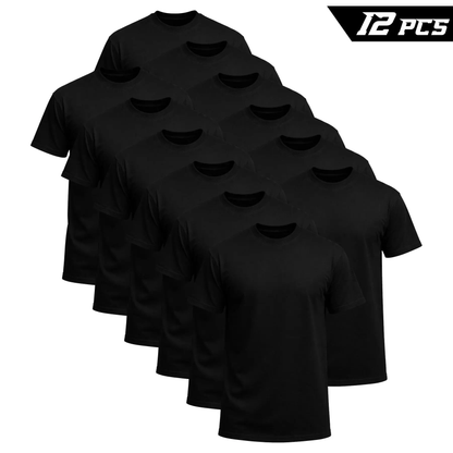 ❤️DEALS FOR YOU❤️12-Pack $24.95 The more you buy,the lower the price. Stock up Men's Black Crew Neck T-Shirt,Short Sleeve