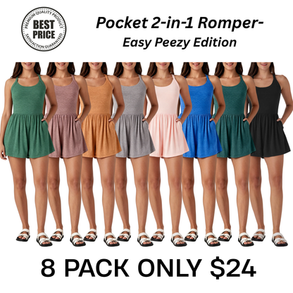 🎉Women's Pocket 2-in-1 Romper✨