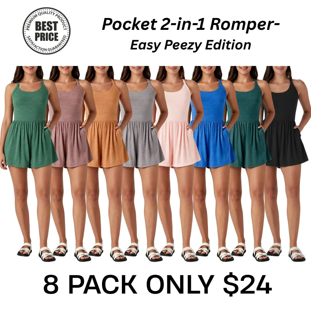🎉Women's Pocket 2-in-1 Romper✨