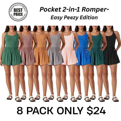 🎉Women's Pocket 2-in-1 Romper✨