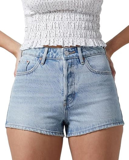 Women's Casual Mid Rise Denim Shorts