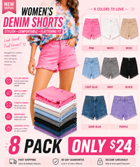 🔥8-PACK (Pink + White + Beige + Light Blue + Gray + Black + Dark Blue + Purple)