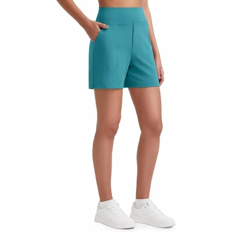 Women's Athletic Shorts High Waisted Running Yoga Shorts Summer Casual Burmuda Shorts with Pockets Activewear